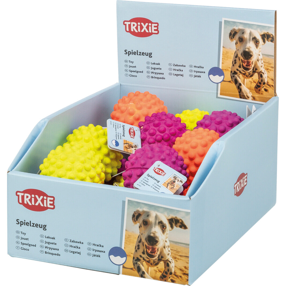 Trixie Hundelegetøj Pindsvinbold i skumgummi - ø 7 cm - assorteret farver