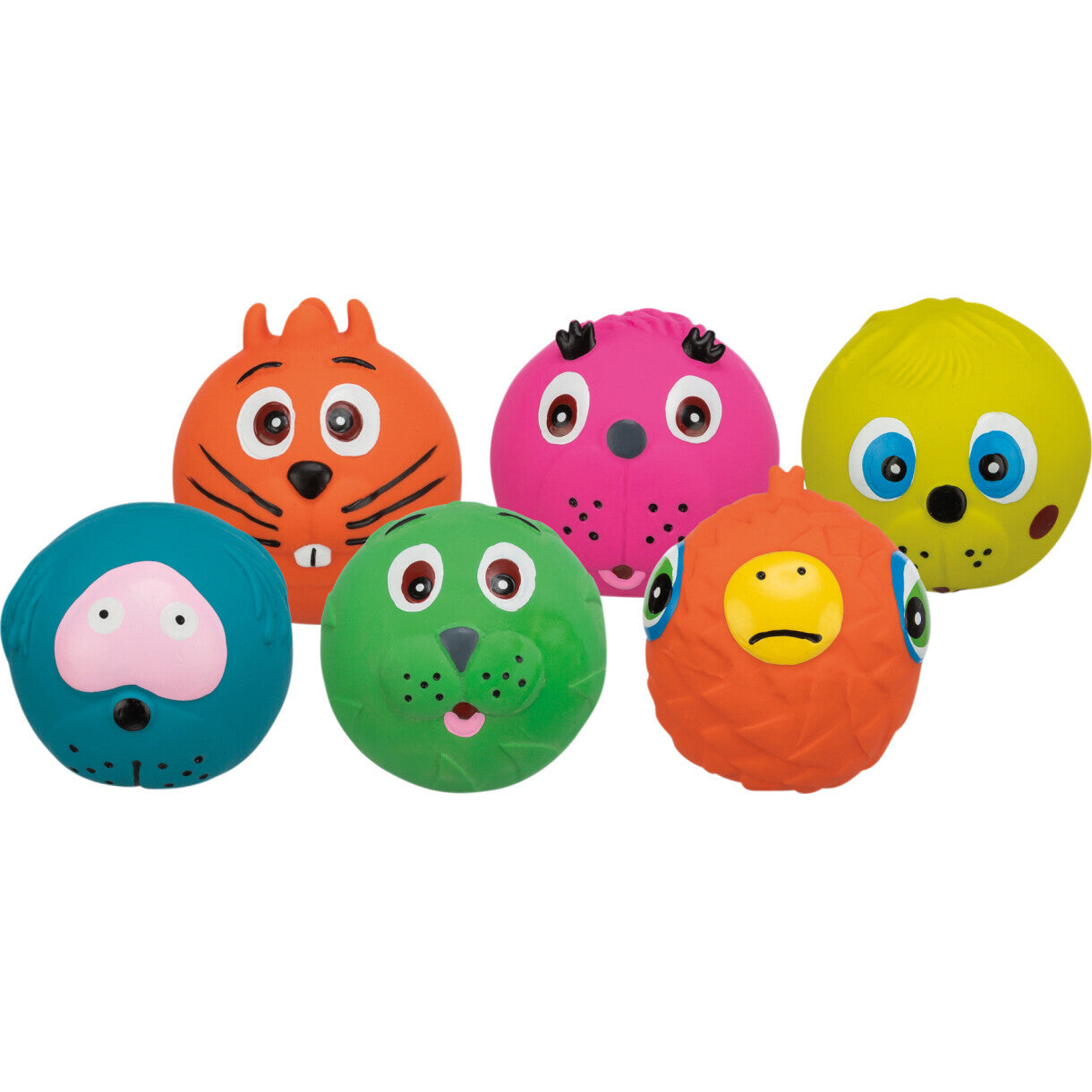Trixie Hundelegetøj Bold i latex med lyd - ø 6 cm - assorteret farver