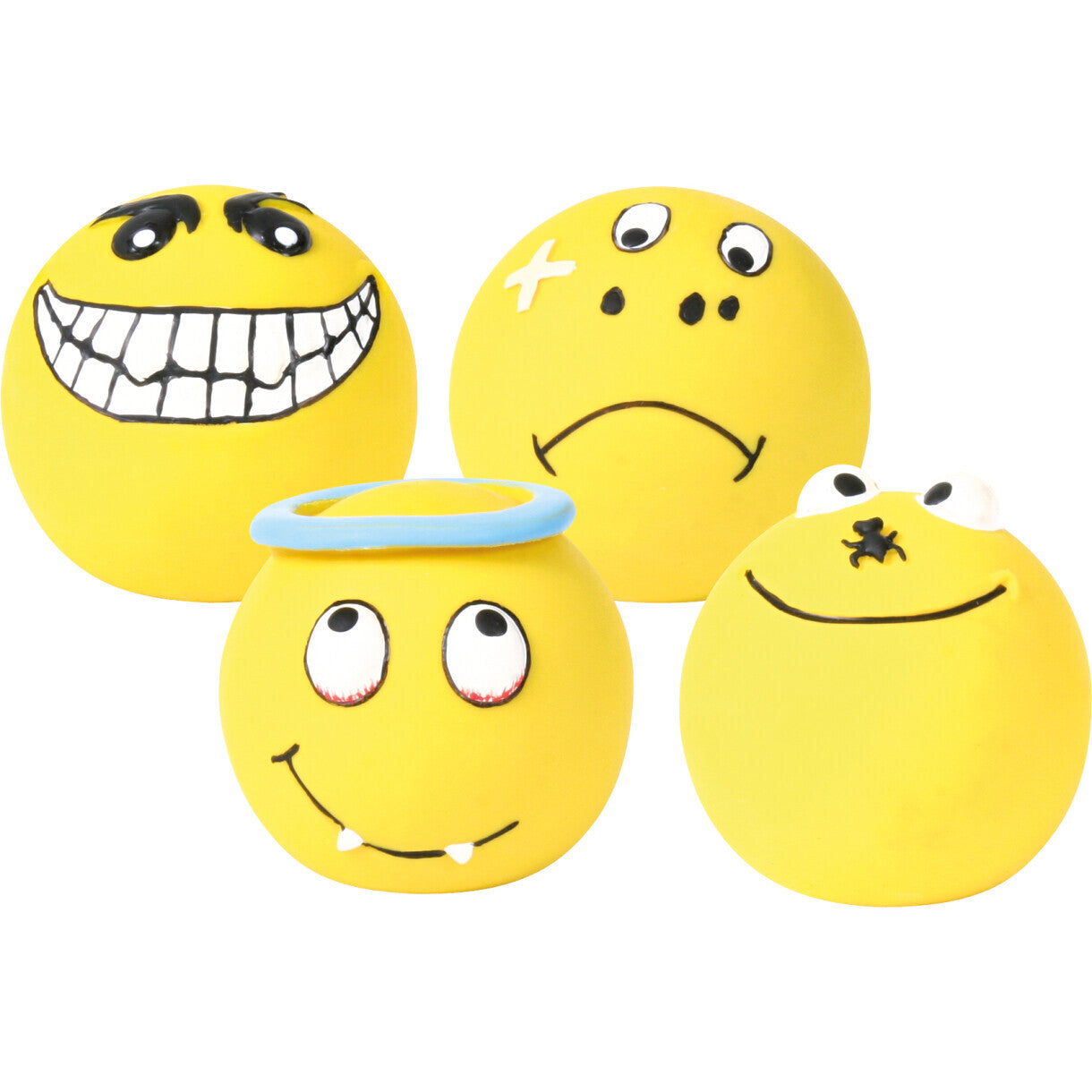 Trixie Hundelegetøj Smileybold i latex med lyd - ø6 cm - assorteret farver