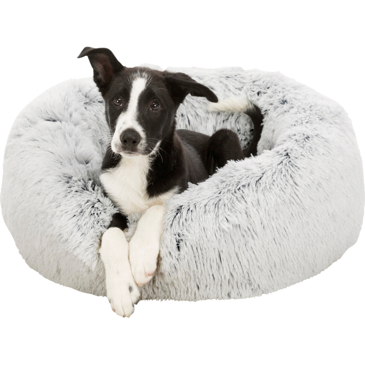 Trixie Harvey donut hundeseng - Hvid/sort