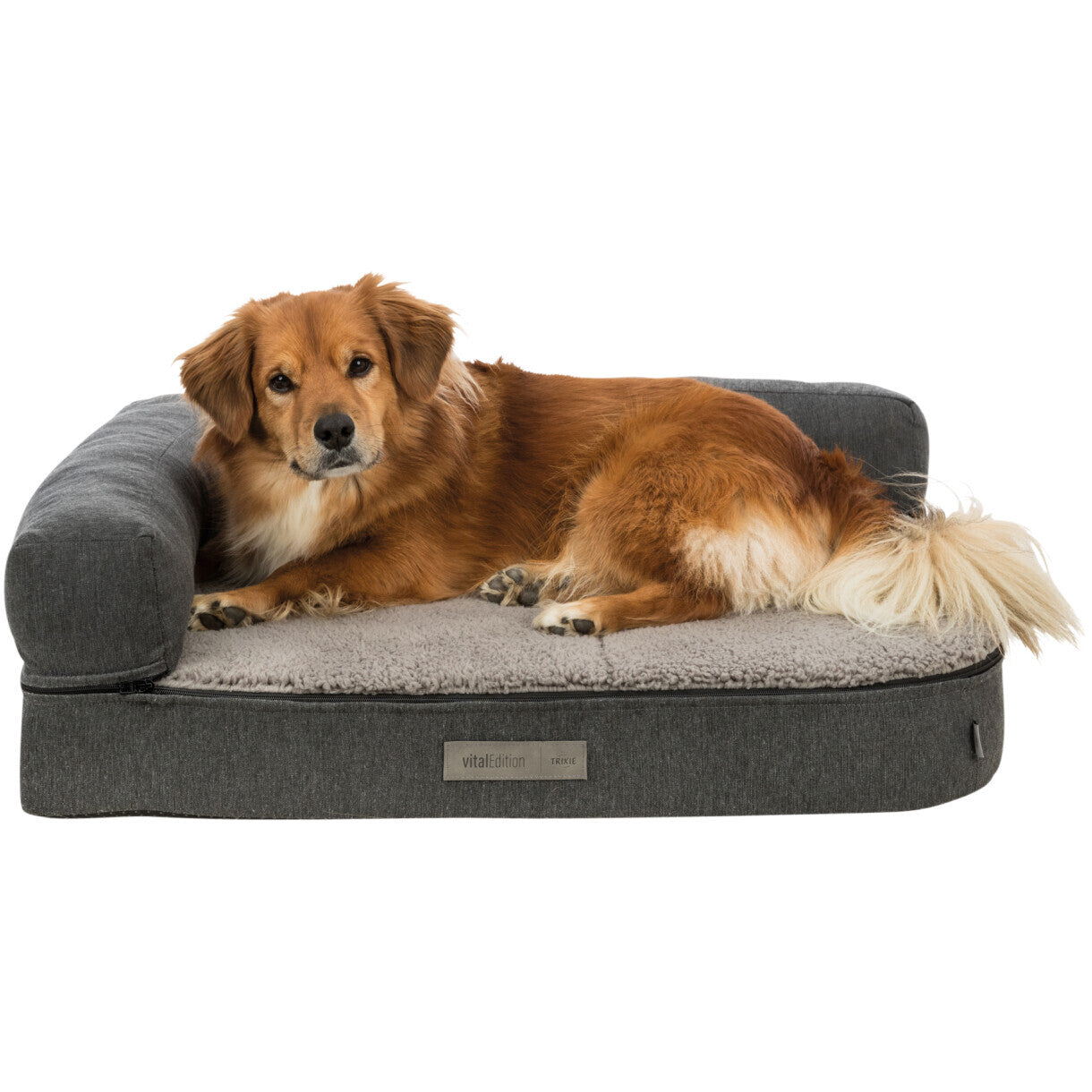 Trixie Bendson ortopædisk hundesofa mørkegrå og lysegrå