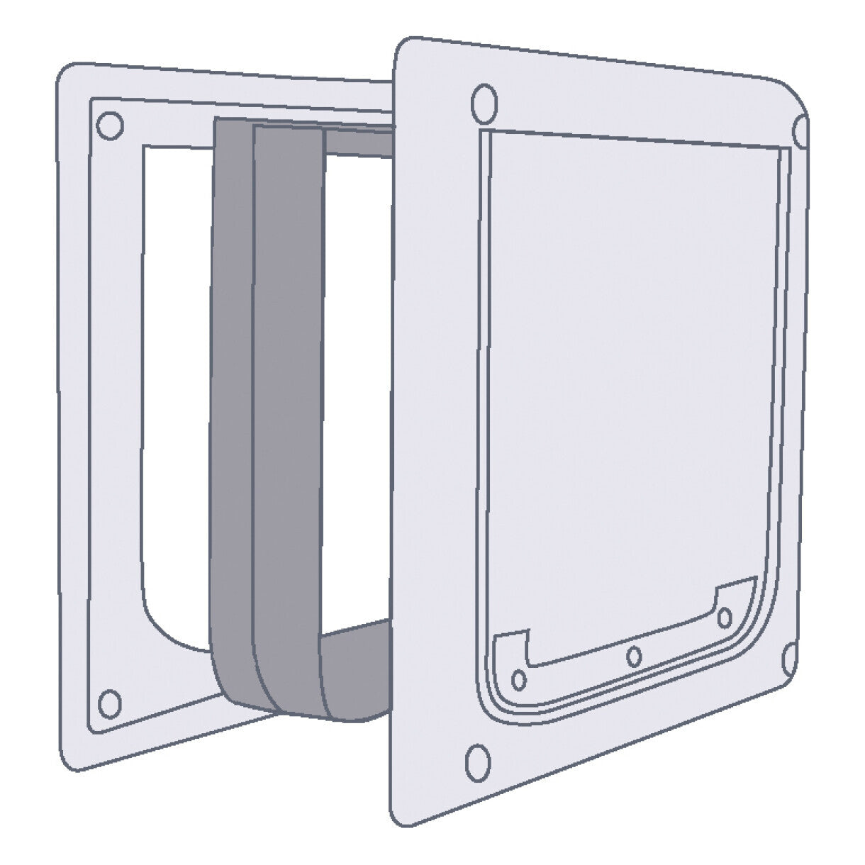Trixie Tunnel til hundedør hvid