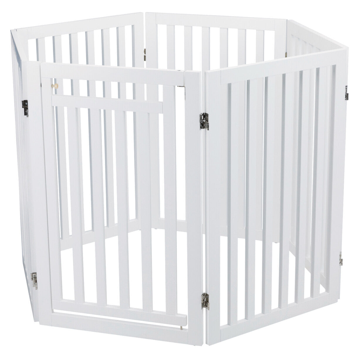 Trixie Hundegitter med dør fra 60 cm til 160 cm Højde 81 cm hvid