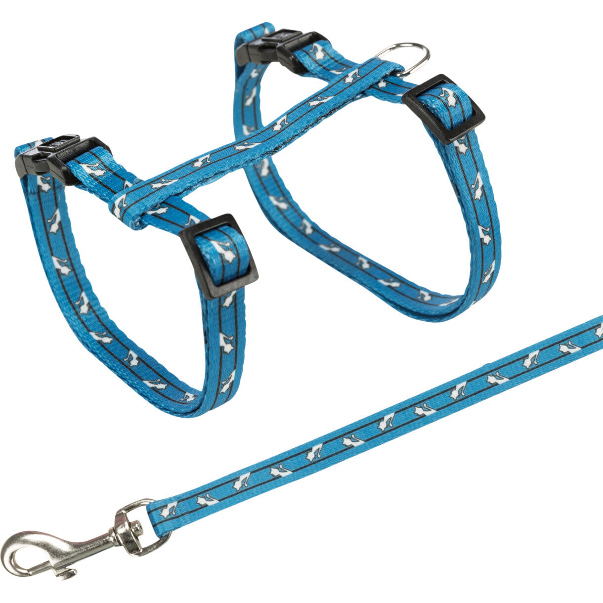 Trixie Kattesele med motiv og line regulerbar 27-46 cm - 10 mm - assorteret farver