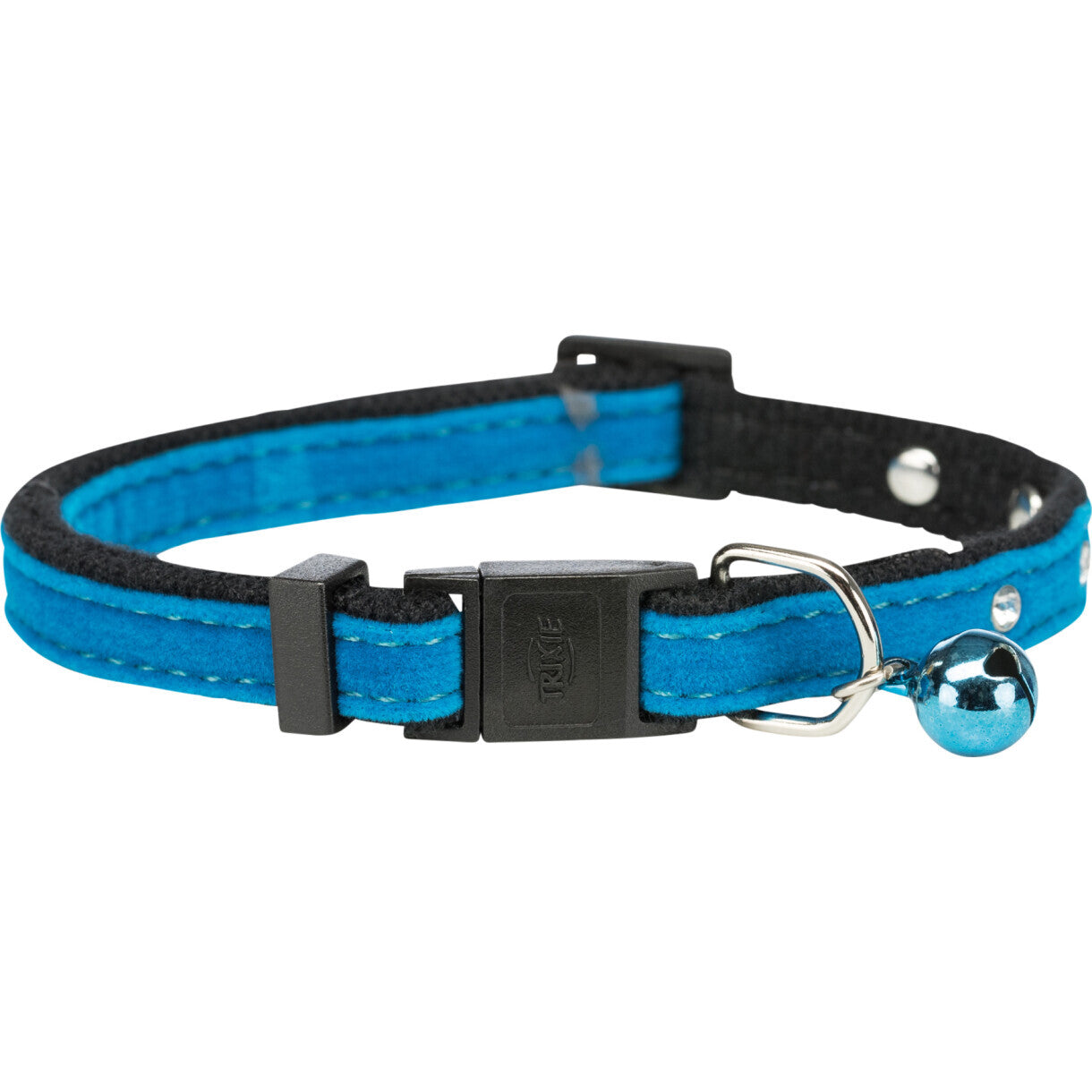 Trixie kattehalsbånd med rhinsten og bjælde assorteret farver