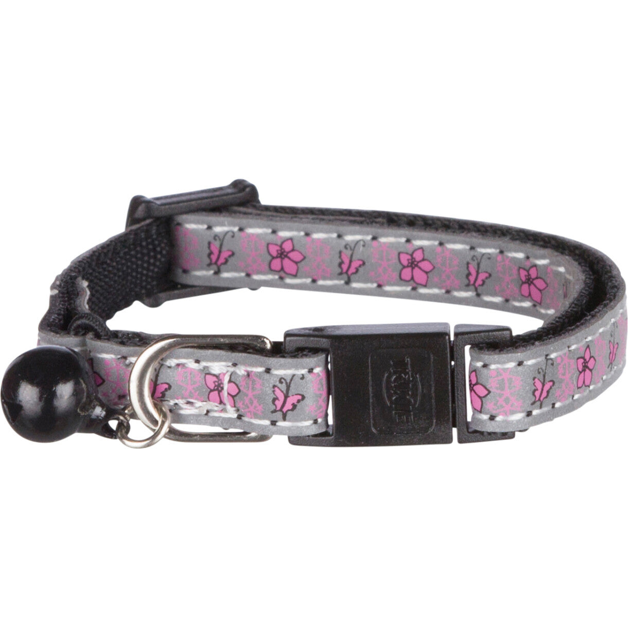 Trixie Kattehalsbånd med motiv reflekterende nylon regulerbar - assorteret farver