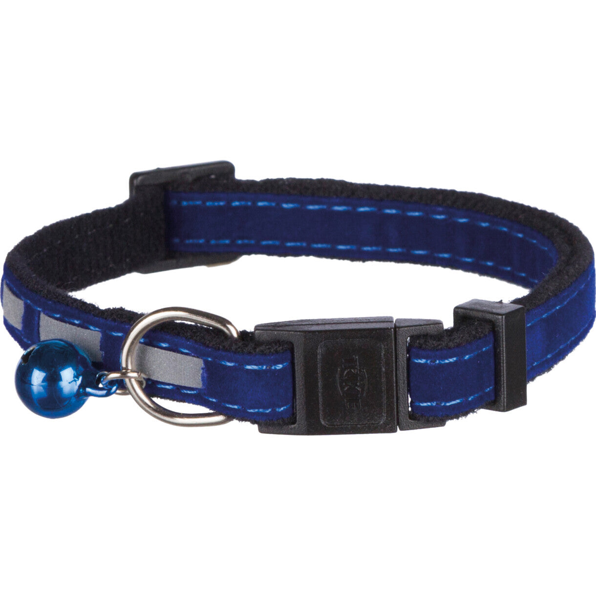 Trixie halsbånd velour med refleks assorteret farver