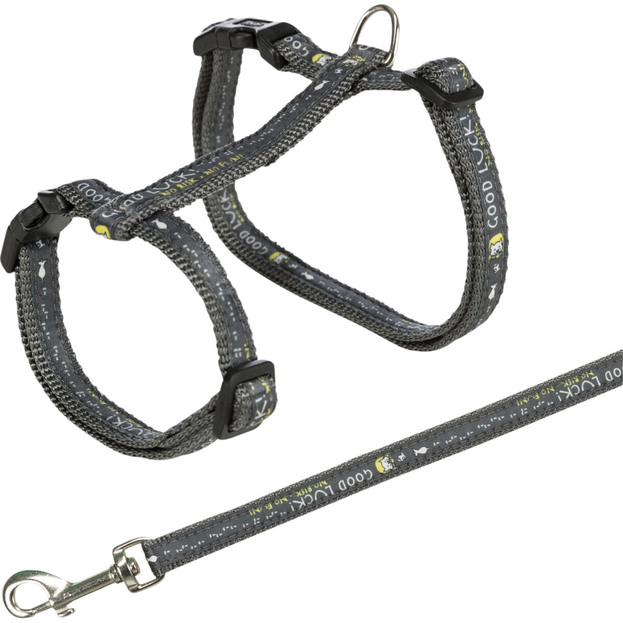 Trixie Kattesele med line til store katte assorteret farver