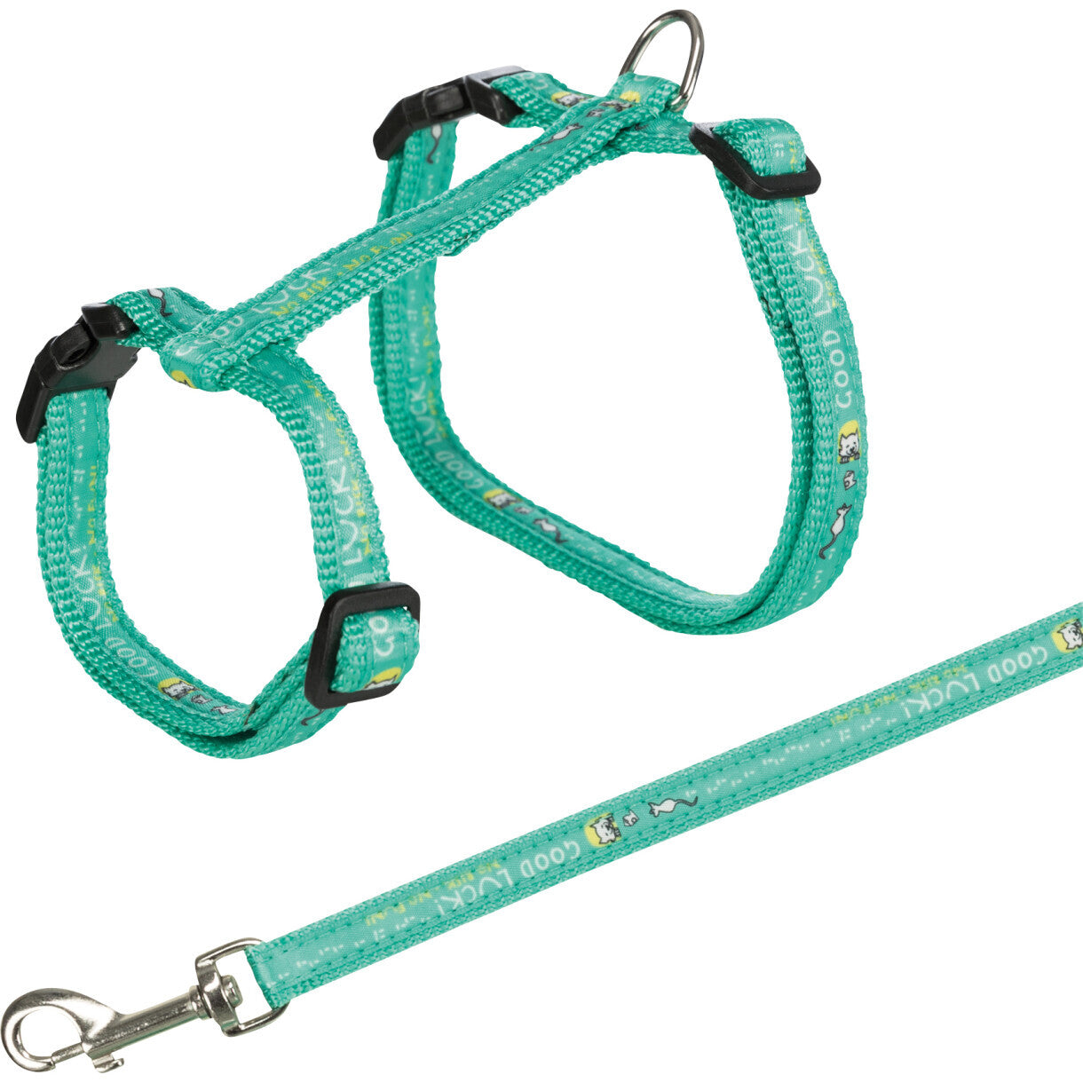 Trixie Kattesele med line til store katte assorteret farver