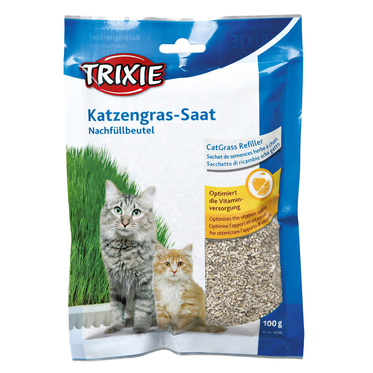 Trixie Bio kattegræs refill 100g