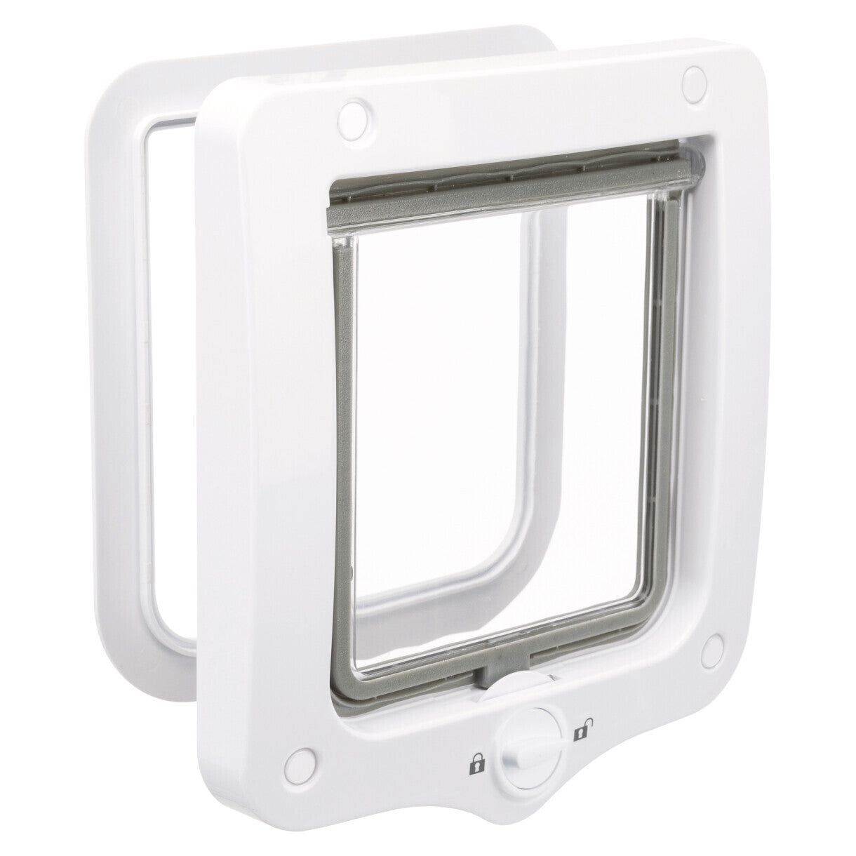 Trixie 2 vejs Kattedør nr 3 - 20 x 22 cm hvid