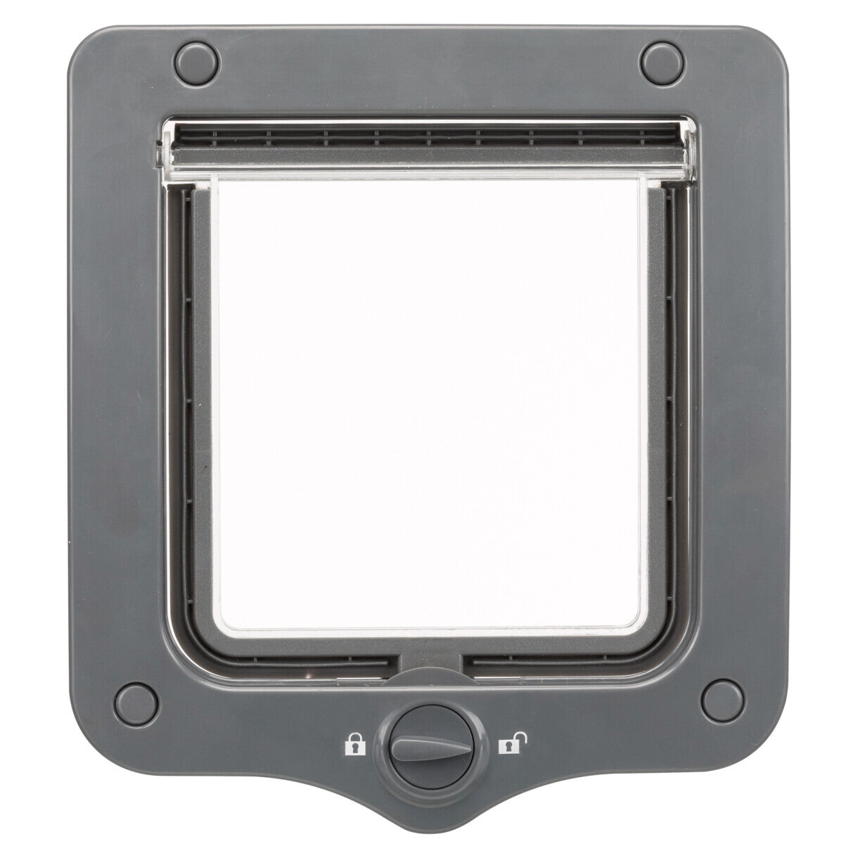 Trixie 2 vejs Kattedør nr 3 - 20 x 22 cm grå