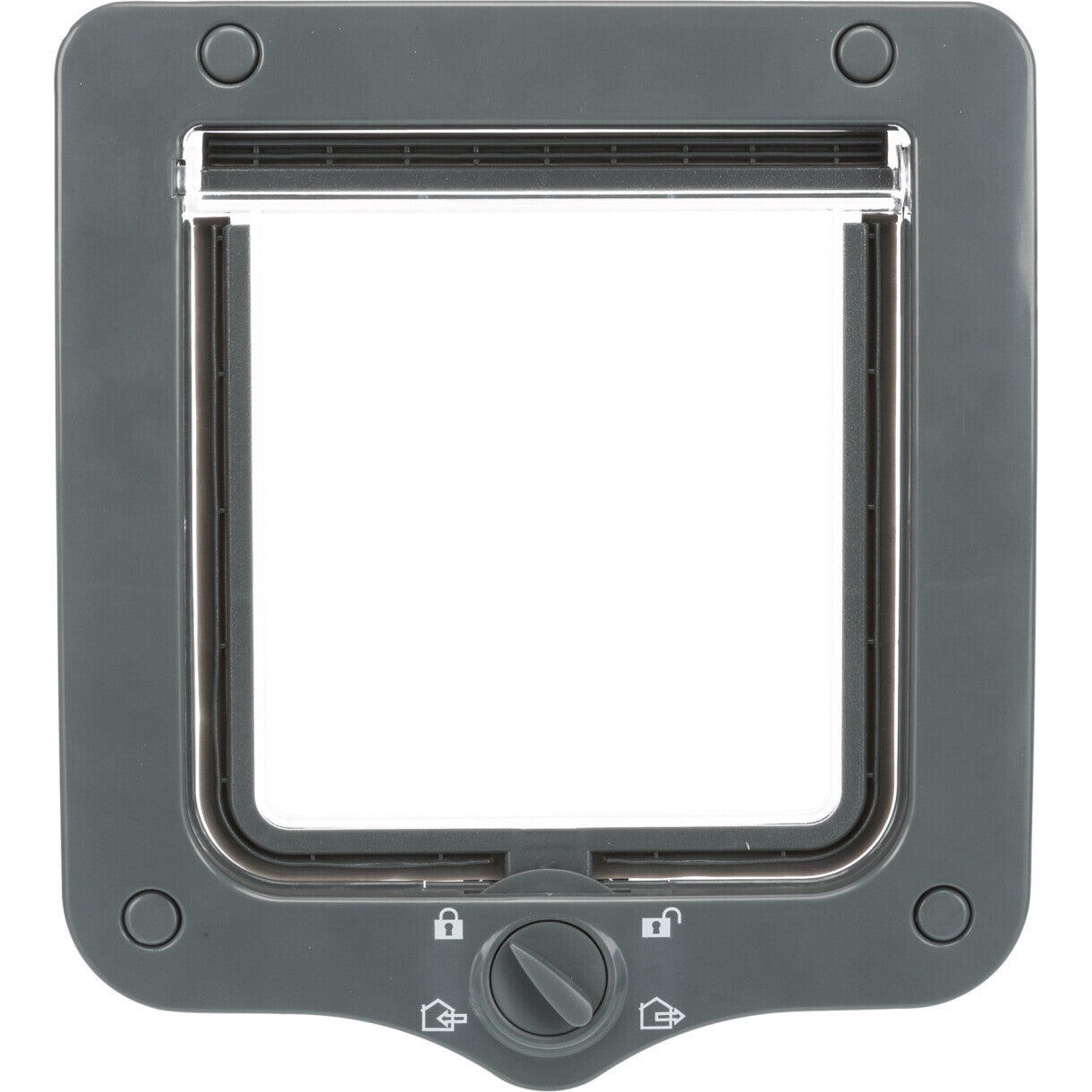 Trixie 4 vejs Kattedør nr 3 - 20 x 22 cm grå