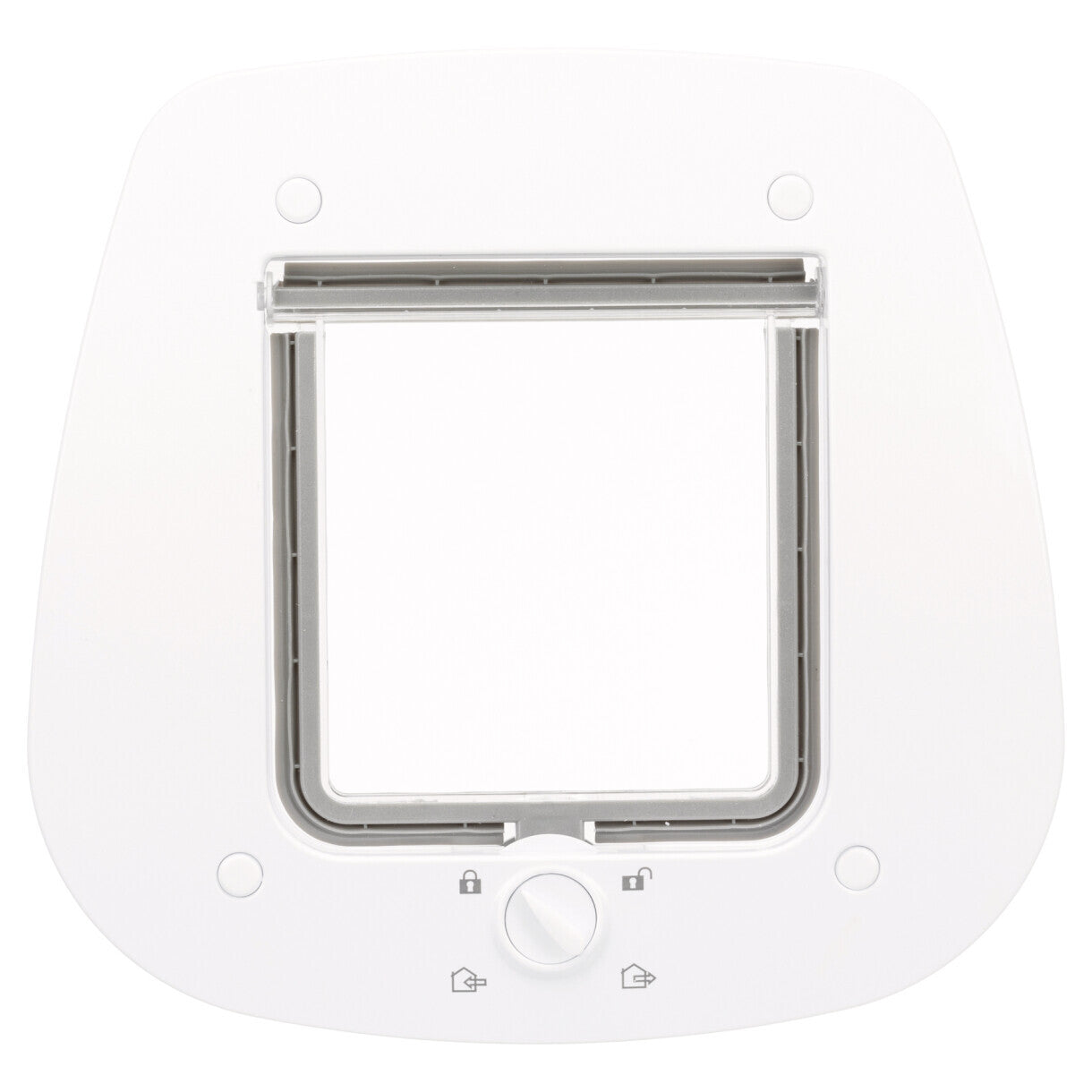 Trixie 4-vejs Kattedør til glasdør 27 x 26 cm hvid