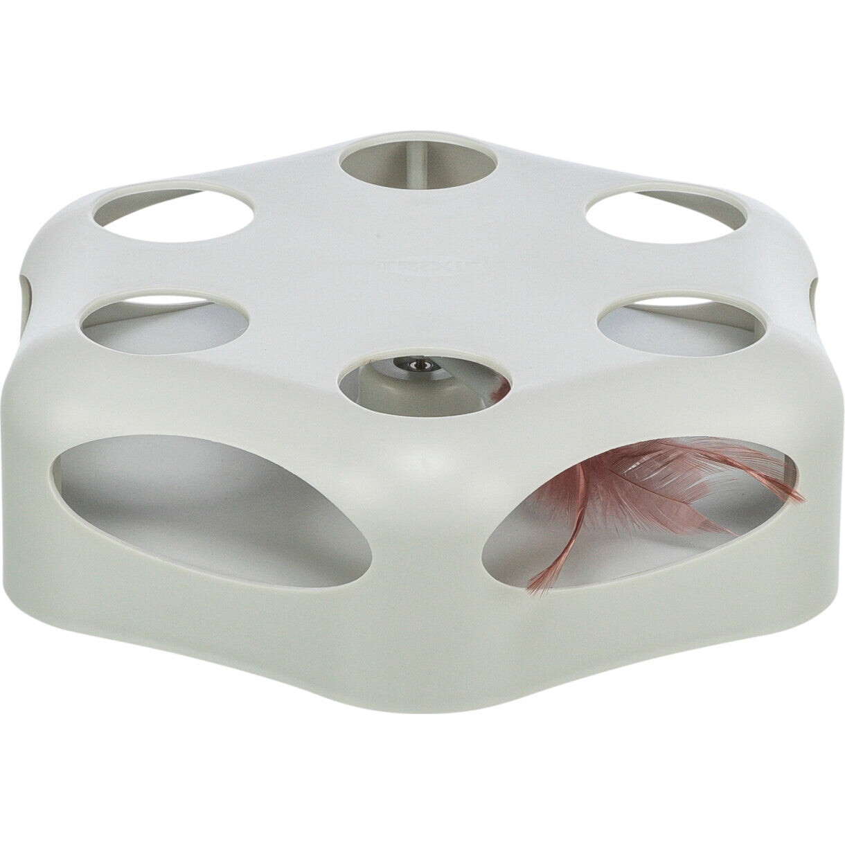 Trixie kattelegetøj drejende Fjer ø22 cm grå