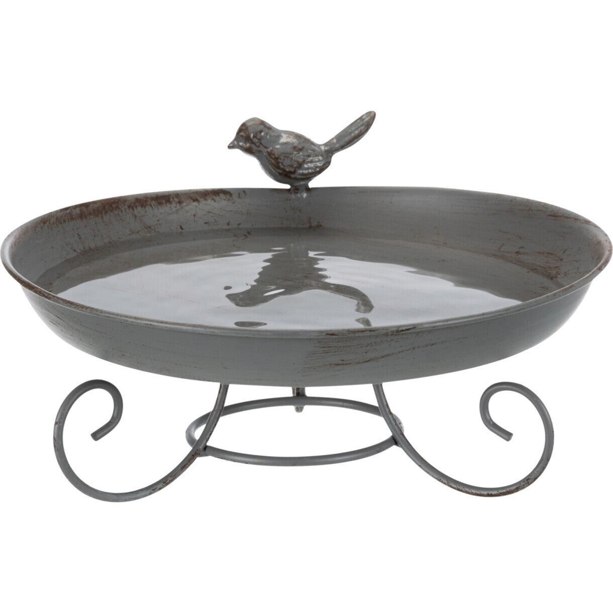 Trixie Fuglebad med metal fod 800 ml Grå