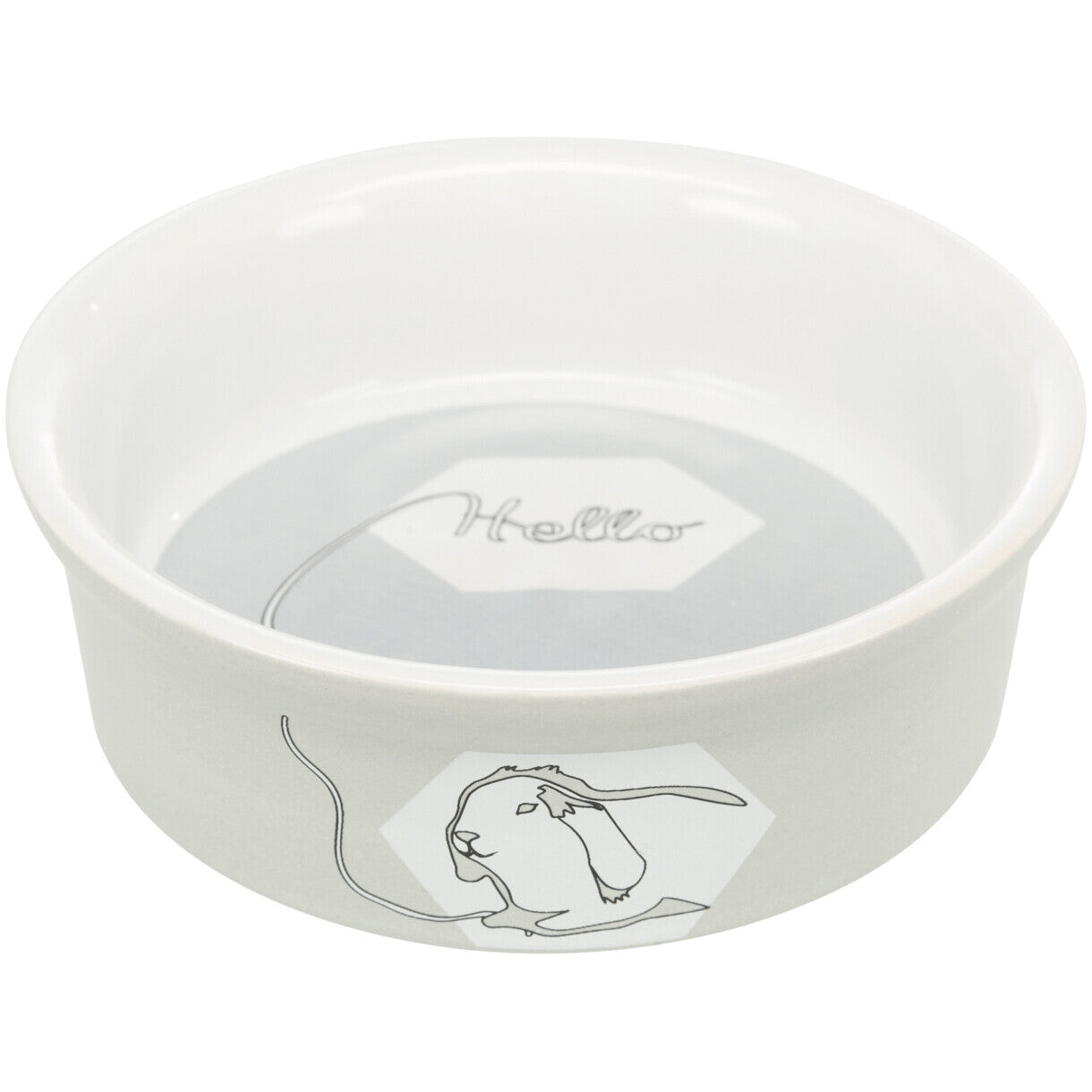 Trixie kaninskål i keramik 240 ml - ø 11 cm - assorteret farver