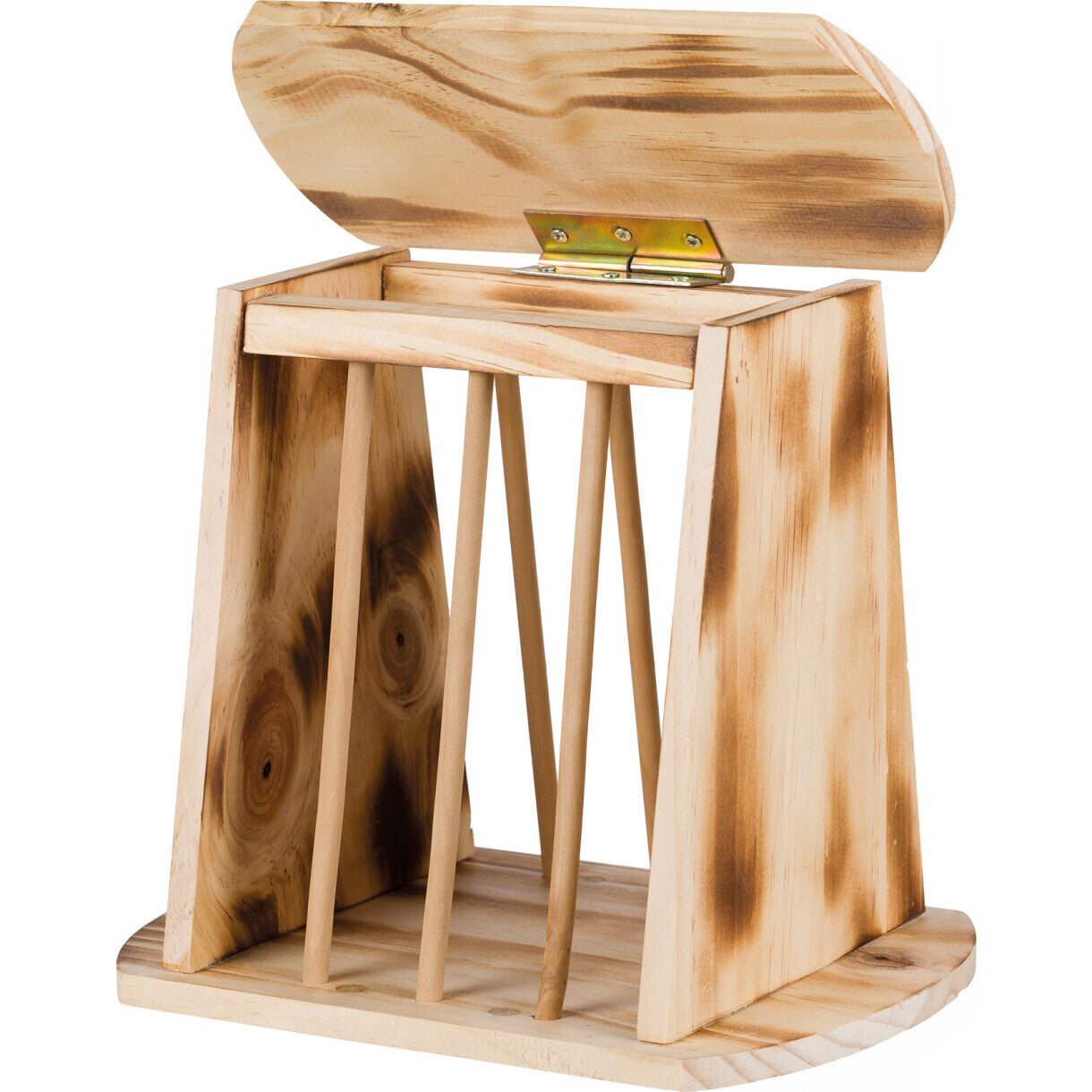 Trixie Hø hæk med låg i brændt træ 25 x 22 x 18 cm