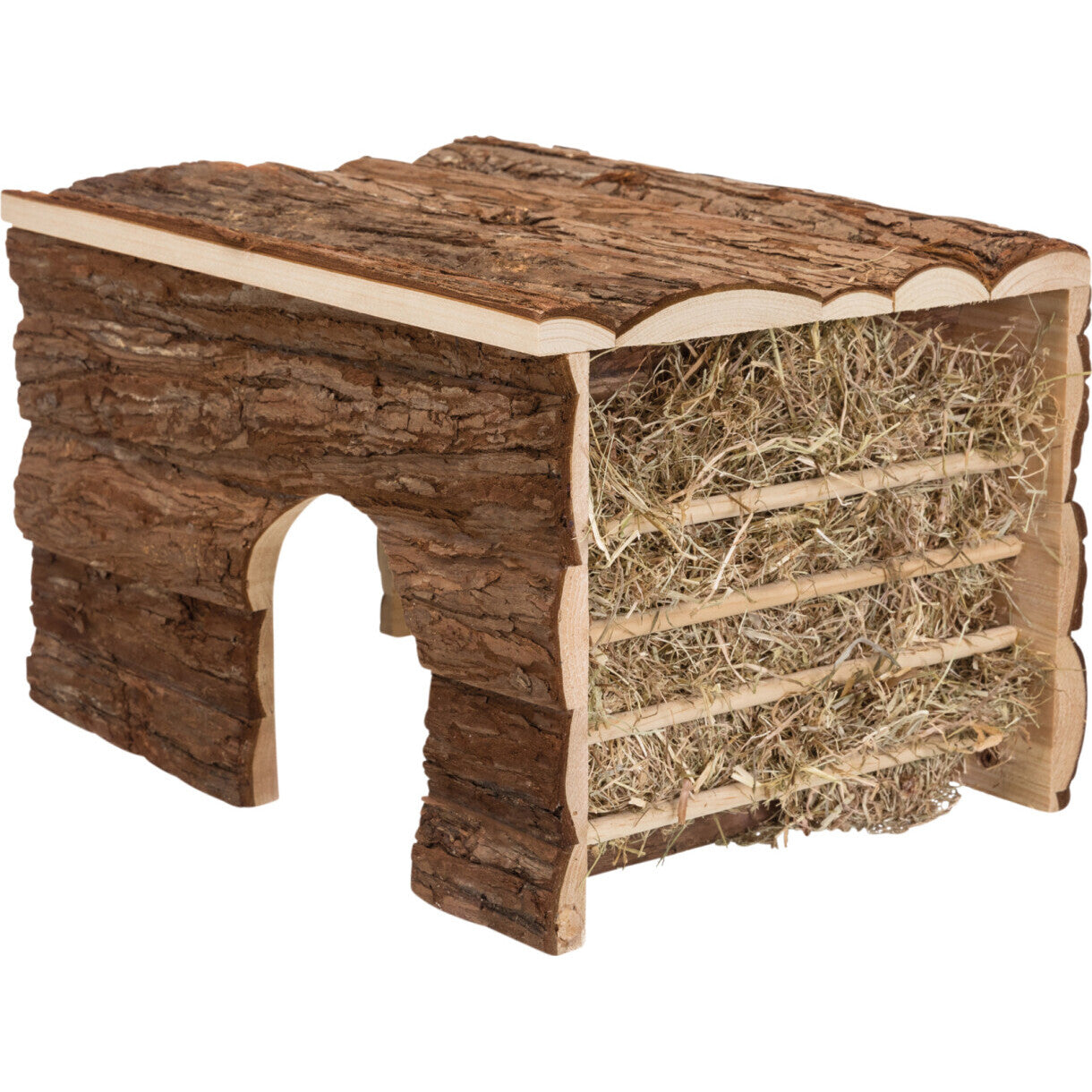 Trixie Natural Living Ila hus med høhæk 40 x 25 x 29 cm til marsvin og dværgkaniner