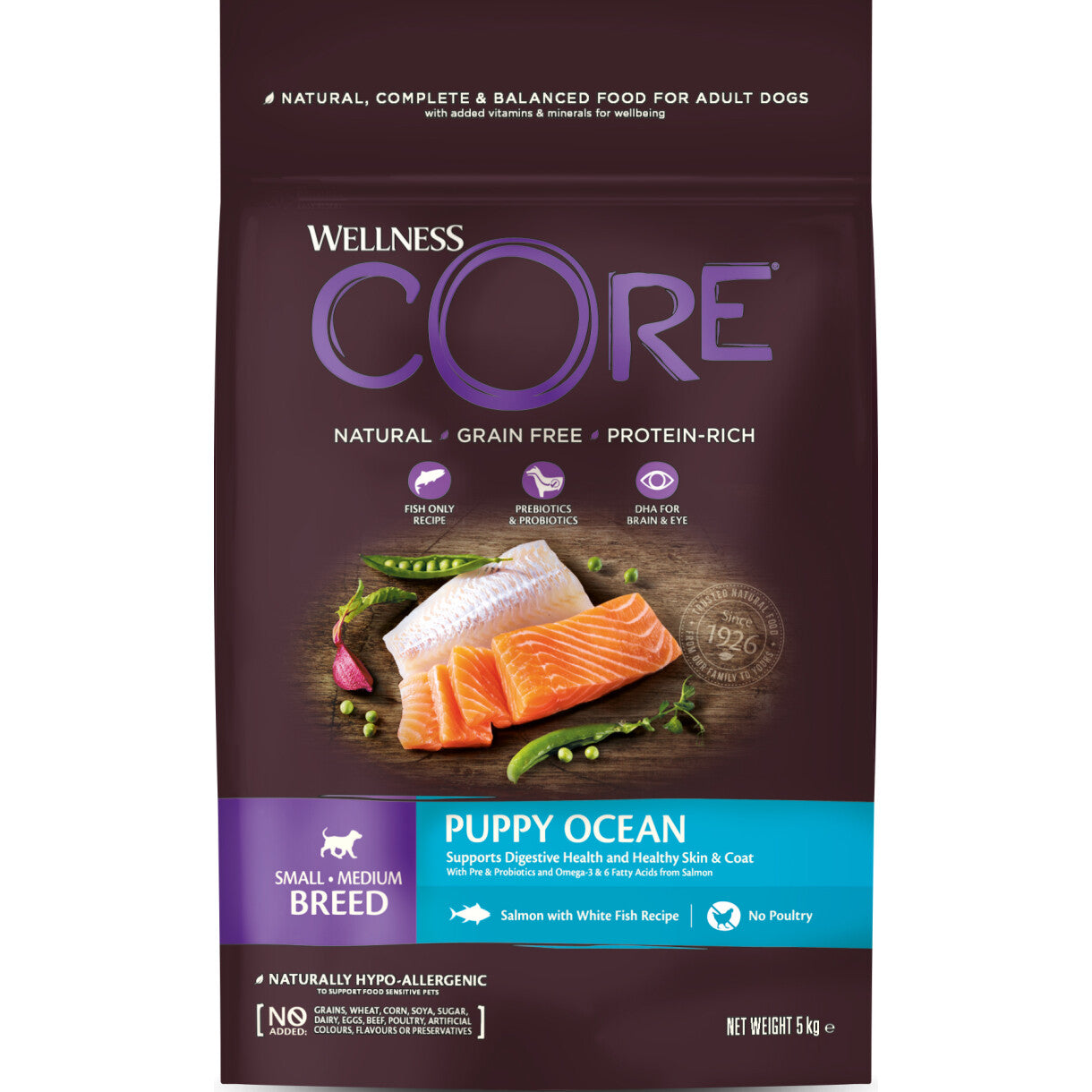 CORE hundefoder Adult Small Breed Original med laks og tun - kornfrit