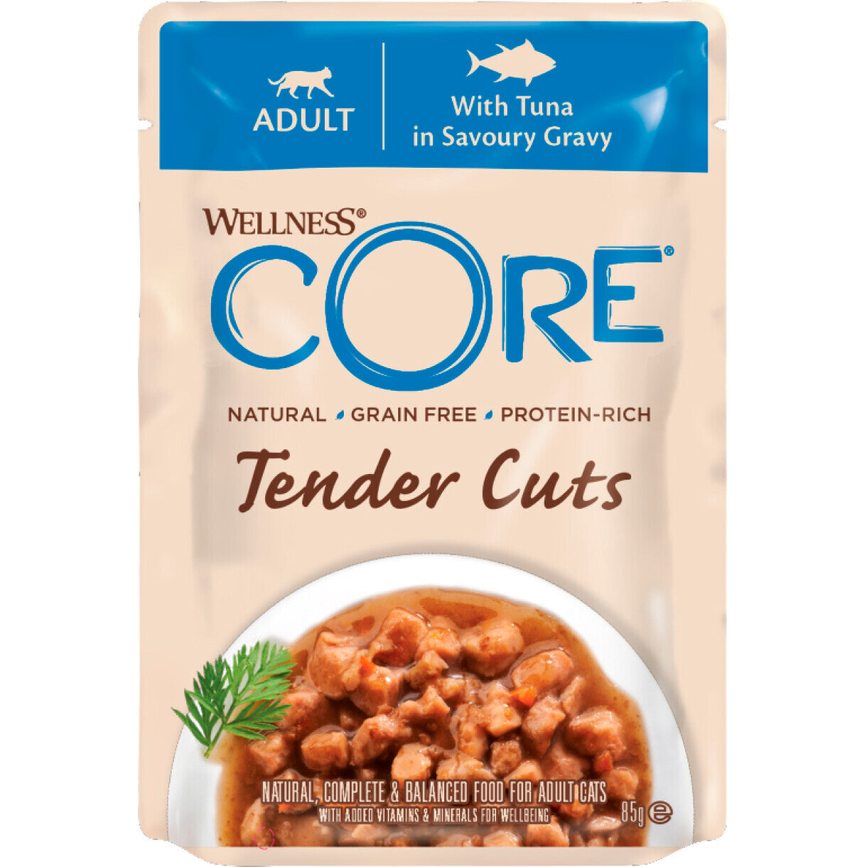 85 gr CORE kattevåd foder med Tun i sovs - kornfri
