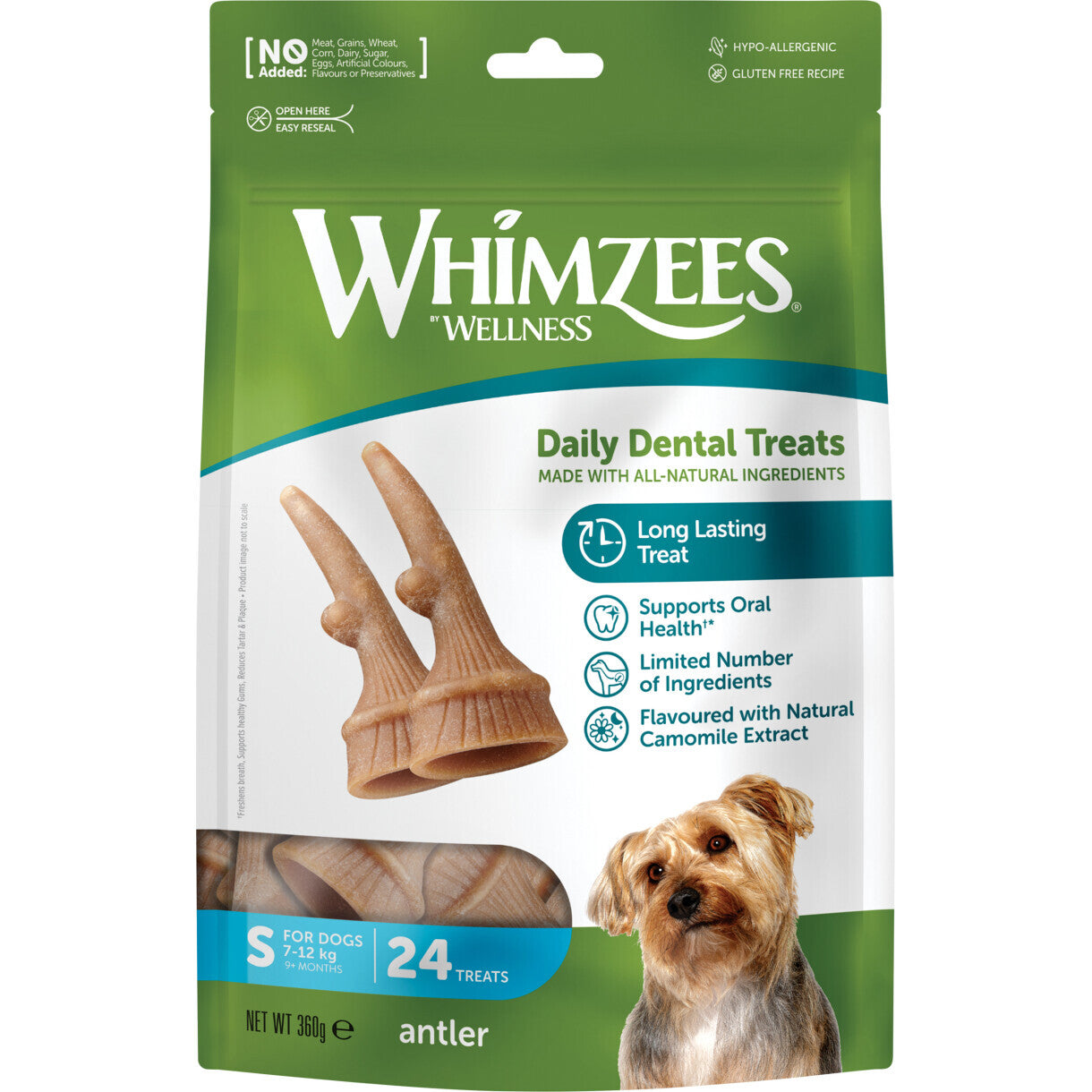 Whimzees Occupy Antler til små hunde - glutenfri