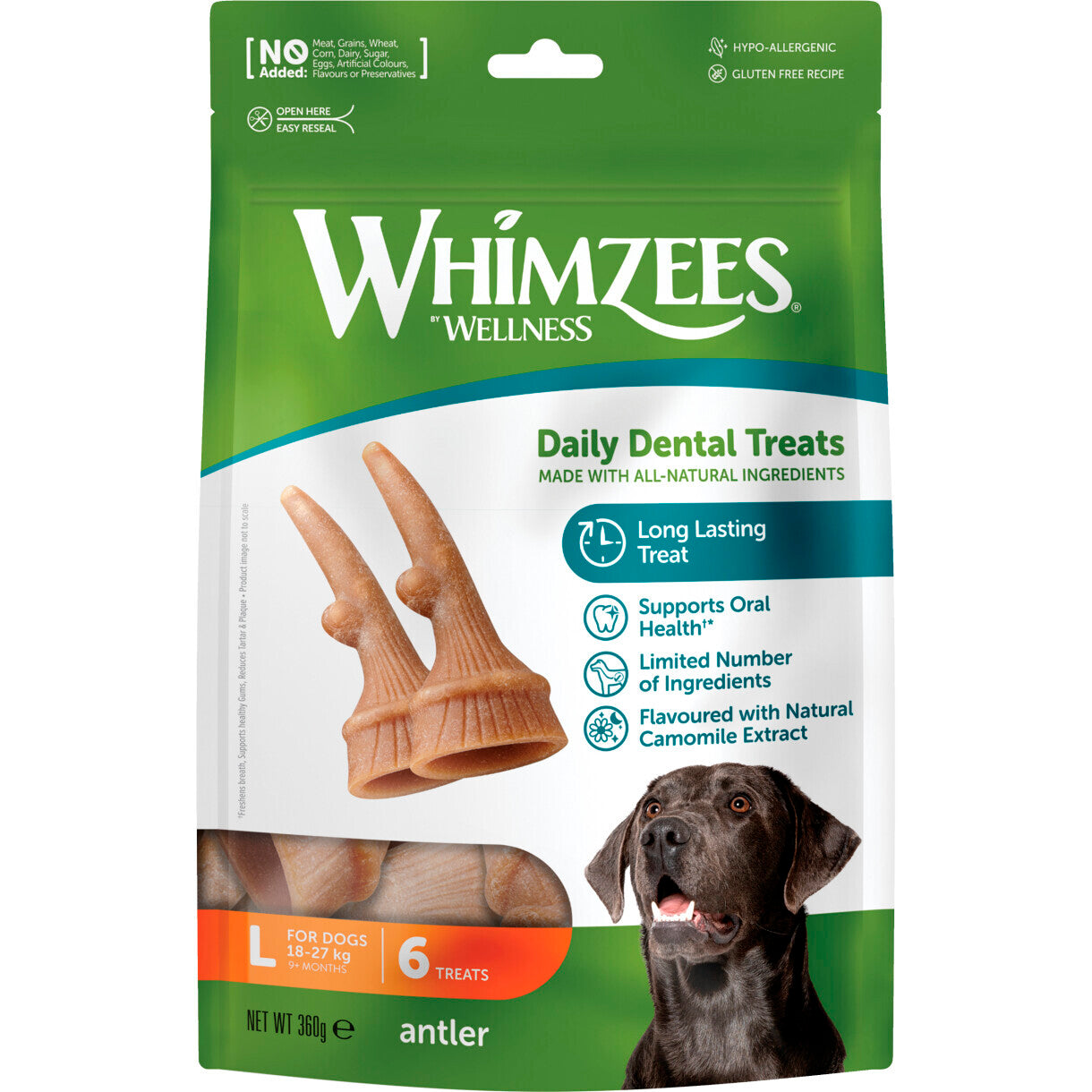 Whimzees Occupy Antler til store hunde - glutenfri