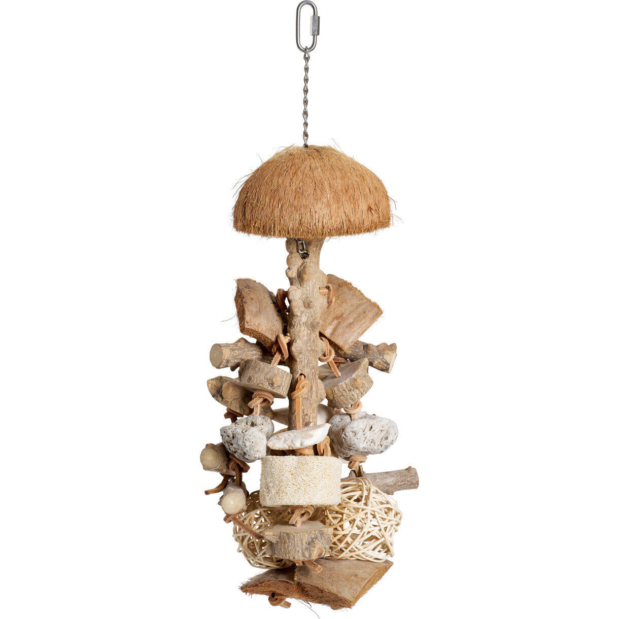 Companion Fuglelegetøj - kokosnød med rullesten