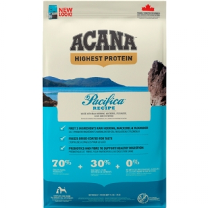 11,4 kg Acana Highest Protein Pacifica hundefoder med makrel