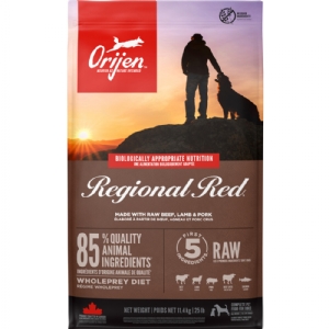 11,4 kg Orijen Regional Red hundefoder med oksekød, svin og lam