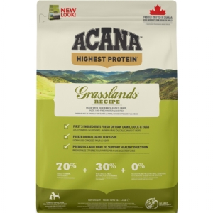 Acana Highest Protein Grasslands hundefoder med lam og and