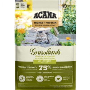 4,5 kg Acana Highest Protein Grasslands kattemad med and og kylling