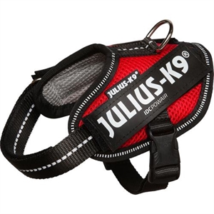 Julius K9 IDC POWAIR hundesele Str. baby 2 - 2XSmall - brystmål fra 33 til 45 cm Rød