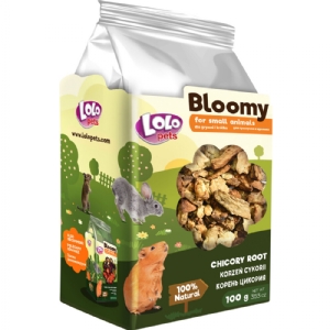 100 gr Lolo Bloomy Snack med Cikorierod til kaniner og gnavere