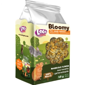 40 gr Lolo Bloomy Snack med morgenfrue blomster til kaniner og gnavere