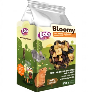 150 gr Lolo Bloomy Snack med frugt og skovfrugt til kaniner og gnavere