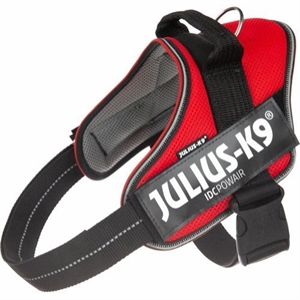 Julius K9 IDC POWAIR hundesele Str. 1 - Large - brystmål fra 63 til 85 cm Rød