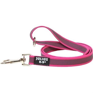 K9 hundeline med håndtag pink - 20 mm - 2 meter