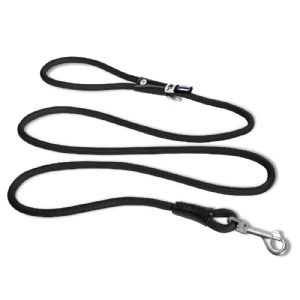 Curli Stretch Comfort hundeline sort ø8 mm - 1,8 m - max 25 kg hund