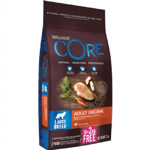 CORE - Kornfrit voksen hundefoder med kylling til store racer 10+2KG